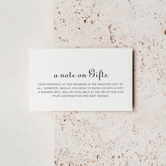 ミニマル結婚リストの願い井戸 エンクロージャーカード