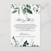 ミニマル結婚リストの願い井戸 エンクロージャーカード (正面)