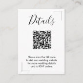 ミニマル結婚リストのQRコードエンクロージャカード エンクロージャーカード (正面)