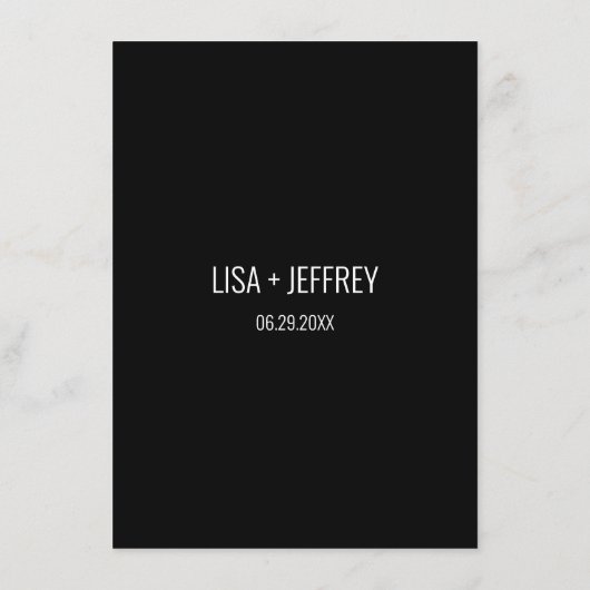 ミニマル結婚リストのSuite 4.5インチx 6.25インチメニュー メニュー (裏面)