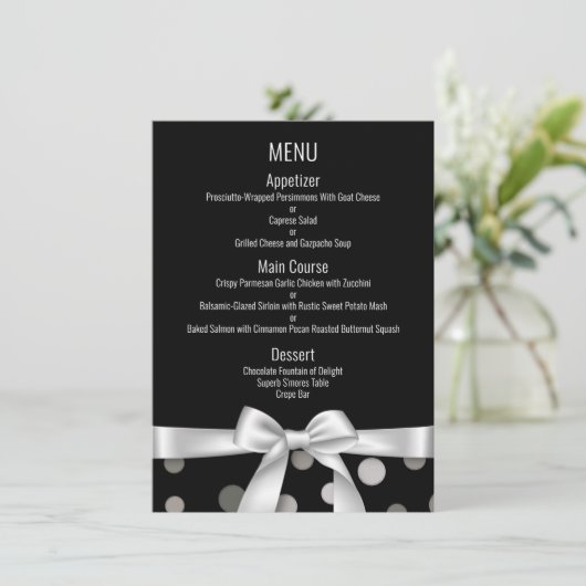 ミニマル結婚リストのSuite 4.5インチx 6.25インチメニュー メニュー (スタンド正面)