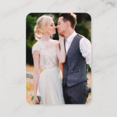 ミニマル結婚リストのWebサイト写真QR埃バラ エンクロージャーカード (裏面)