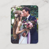 ミニマル結婚リストのWebサイト写真QR紫 エンクロージャーカード (裏面)