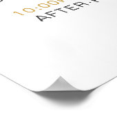 ミニマル結婚リストのWelcome & Timelineプログラム ポスター (角)