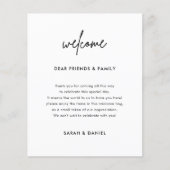 ミニマル結婚リストのWelcomeTimelineの日程 (正面)