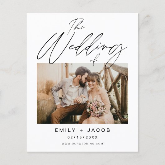 ミニマル結婚リストをエレガント予算化すモダンる (正面)