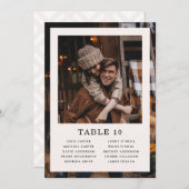 ミニマル結婚リストクリームの座席表 (正面/裏面)