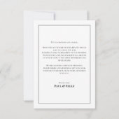 ミニマル結婚リストスクリプトの写真サンキューカード サンキューカード (裏面)