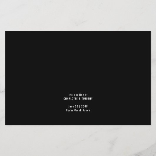 ミニマル結婚リストスクリプトの週末3日間プログラム (裏面)