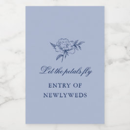 ミニマル結婚リストスケッチ花花びらトス フードラベル