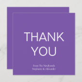 ミニマル結婚リストパープルズサンキュースクエア (正面/裏面)