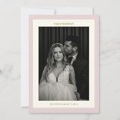 ミニマル結婚リストピンクのカップルHanukkah シーズンカード (正面)