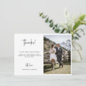 ミニマル結婚リストプ感謝していトカード サンキューカード (スタンド正面)