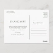 ミニマル結婚リストモノグラムの写真 ポストカード (裏面)