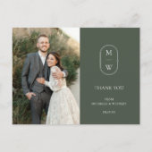 ミニマル結婚リストモノグラムの写真 ポストカード (正面)