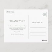 ミニマル結婚リストモノグラムの写真 ポストカード (裏面)