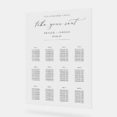 ミニマル結婚リスト座席表アクリル記号 アクリルサイン (傾斜)