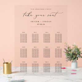 ミニマル結婚リスト座席表アクリル記号 アクリルサイン