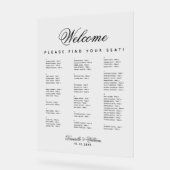 ミニマル結婚リスト座席表 アクリルサイン (傾斜)