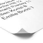 ミニマル結婚リスト座席表 ポスター (角)