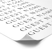 ミニマル結婚リスト座席表 ポスター (角)