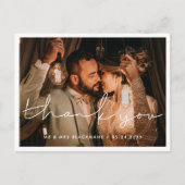 ミニマル結婚リスト手書き写真 ポストカード (正面)