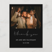 ミニマル結婚リスト手書き写真 ポストカード (正面)