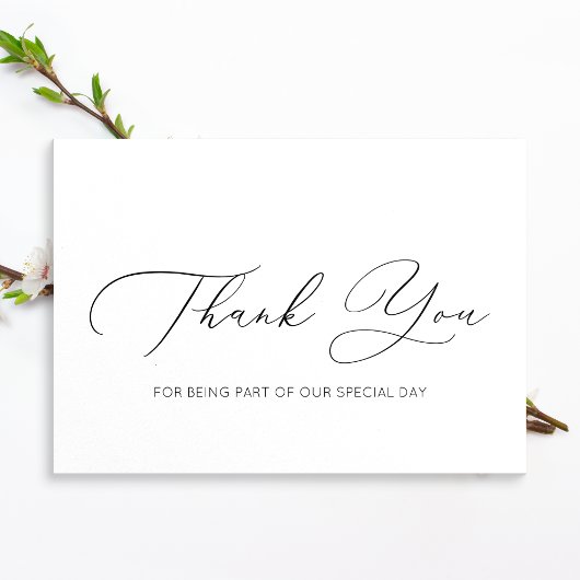 ミニマル結婚リスト折りサンキューカード カード