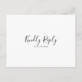 ミニマル結婚リスト書道のメニュー選択応答 ポストカード (正面)