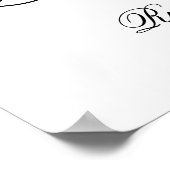 ミニマル結婚リスト歓迎ポスター紙看板 ポスター (角)