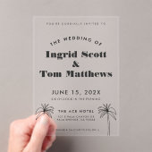 ミニマル結婚リスト アクリル招待状 (インサイチュ (ポータブル))