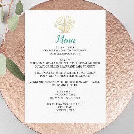 ミニマル結婚リスト・シーシェルのディナーメニュー メニュー