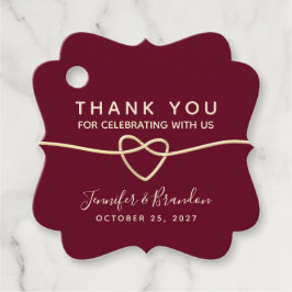 ミニマル結婚リスト・ブルゴーニュ フェイバータグ