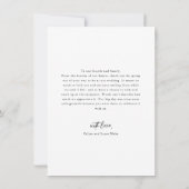 ミニマル結婚リストArchの写真サンキューカード サンキューカード (裏面)