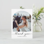 ミニマル結婚リストArchの写真サンキューカード シーズンカード (スタンド正面)