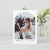 ミニマル結婚リストArchの写真サンキューカード シーズンカード (スタンド正面)