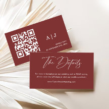 ミニマル結婚リストBurgundyのウェブサイト