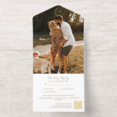 ミニマル結婚リストMonogramの写真QRコード オールインワン招待状 (内側)