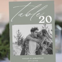 ミニマル結婚リストSageのテーブル番号写真