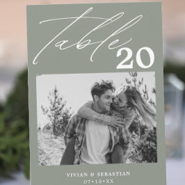 ミニマル結婚リストSageのテーブル番号写真 案内状