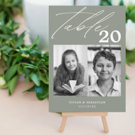 ミニマル結婚リストSageのテーブル番号2写真 案内状