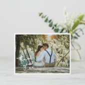 ミニマル結婚リストXOの写真サンキューカード サンキューカード (スタンド正面)