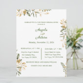 ミニマル結婚リハーサルディナー招待状 招待状 (スタンド正面)