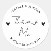 ミニマル結婚主義が私の紙吹雪を投げる ラウンドシール (正面)