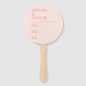 ミニマル結婚主義のオレンジの手ファン ハンドファン (裏面)