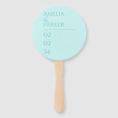 ミニマル結婚主義のグリーンのハンドファン ハンドファン (裏面)