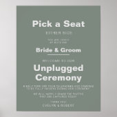 ミニマル結婚主義のグリーンの非詰め式 ポスター (正面)