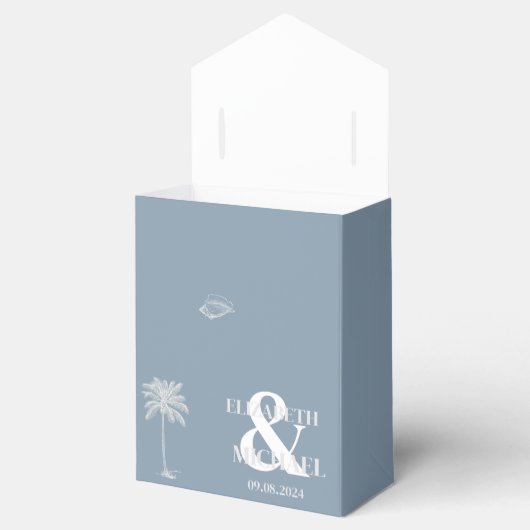 ミニマル結婚主義のトロピカルダスティブルー フェイバーボックス (オープン)
