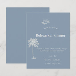 ミニマル結婚主義のトロピカルダスティブルー 招待状