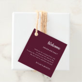 ミニマル結婚主義のブルゴーニュ歓迎ギフト フェイバータグ (インサイチュ)